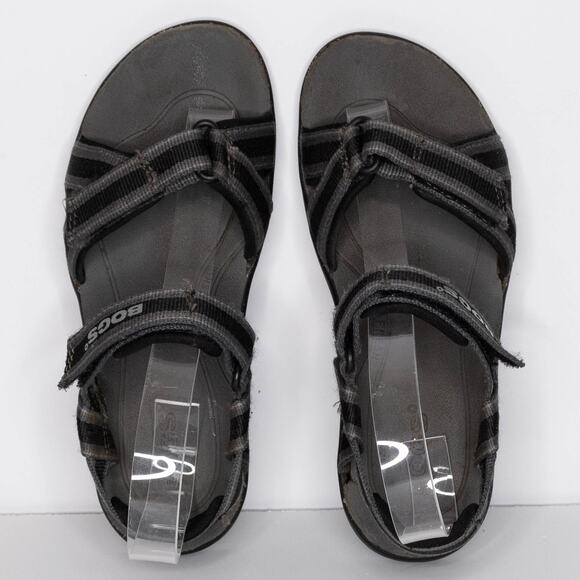 BOGS Boys Rio Stripe Sandals Water Hiking Adjustable Gray Black Size 3 | AO - Picture 5 of 6